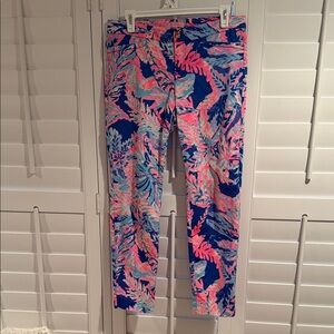 Lilly Pulitzer Pink and Blue Tropical Pants